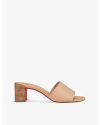 Christian Louboutin - So Cl 55 Leather Heeled Mules - Lyst