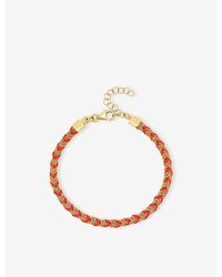 La Maison Du Couturier - Assya Panama 18Ct-Plated Sterling- And Silk Kuna Friendship Bracelet - Lyst