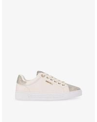 Carvela Kurt Geiger - Daze Embellished Faux-Leather Trainers - Lyst