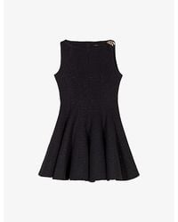 Maje - Sleeveless Tweed Cotton-Blend Mini Dress - Lyst