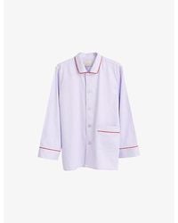 Hay - Outline Contrast-Piping Cotton Pyjama Shirt - Lyst