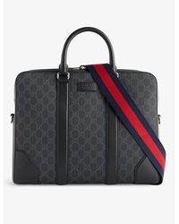 Gucci - Logo-print Coated-canvas Briefcase - Lyst