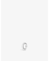 Maria Black - Axton Chunky White Rhodium-plated 925 Sterling- huggie Hoop Earring - Lyst