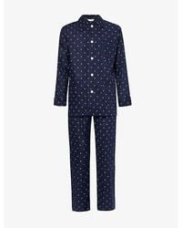 Derek Rose - Nelson 102 Graphic-Pattern Cotton-Poplin Pyjama Set - Lyst