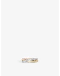 Cartier - Trinity 18Ct, Rose, - And 1.38Ct Diamond Ring - Lyst