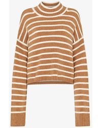 Whistles - Striped Knitted Jumper - Lyst