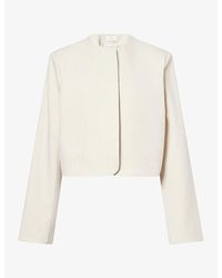 Dissh - Cyrus Cropped Woven Blazer - Lyst