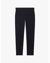 Reiss - Belmont Slim-Fit Tapered-Leg Stretch Woven-Blend Trousers - Lyst