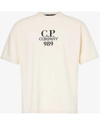 C.P. Company - Logo-embroidered Cotton-jersey T-shirt X - Lyst