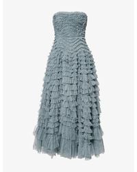 Needle & Thread - Hattie Ruffled Woven Gown - Lyst