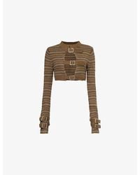 Jaded London - Cropped Slim-fit Knitted Top - Lyst