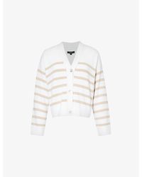 Rails - Geneva Striped Cotton And Recycled Polyester-blend Knitted Cardigan - Lyst
