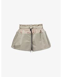 Sacai - Drawstring-waistband Mid-rise Shell Shorts - Lyst