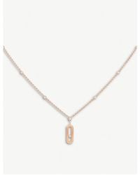Messika - Move Uno 18ct Rose-gold And Diamond Necklace - Lyst