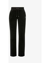 Juicy Couture - Relaxed-fit Straight-leg High-rise Velour jogging Botto - Lyst