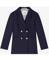 LK Bennett - Mariner Double-breasted Fitted Woven Blazer - Lyst