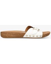 Fitflop - Iqushion Buckle-embellished Leather Sandals - Lyst
