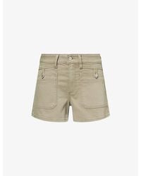 PAIGE - Fallon Mid-Rise Denim Shorts - Lyst