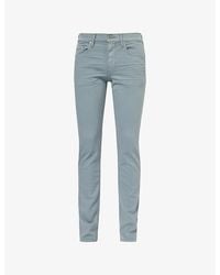 PAIGE - Federal Brand-patch Straight-leg Mid-rise Stretch-woven Jeans - Lyst
