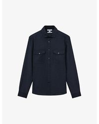 Reiss - Chaser Twin-pocket Brushed Stretch-woven Overshirt - Lyst