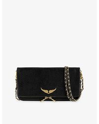 Zadig & Voltaire - Rock Soft Wild Leather Clutch Bag - Lyst