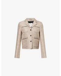 ME+EM - Cropped Patch-Pocket Cotton-Blend Jacket - Lyst