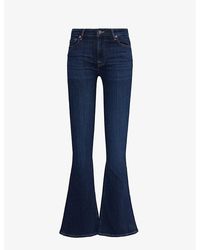 7 For All Mankind - Luna Bootcut Flared Mid-rise Denim-blend Jeans - Lyst