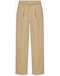 Fear Of God - California Brand-patch Wide-leg Wool And Cotton-blend Trousers - Lyst