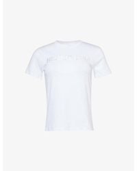 Helmut Lang - Brand-Embroidery Round-Neck Cotton-Jersey T-Shirt - Lyst