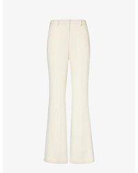 Theory - Pressed-crease Straight-leg Id-rise Crepe Trousers - Lyst