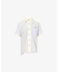 Vivienne Westwood - Striped Asymmetric Cotton Shirt - Lyst