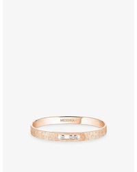 Messika - Move Noa Chiseled 18Ct And 0.15Ct Diamond Bangle Bracelet - Lyst