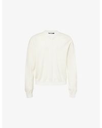 Jacquemus - Embroidered-Logo Long-Sleeve Wool Blend Sweater - Lyst