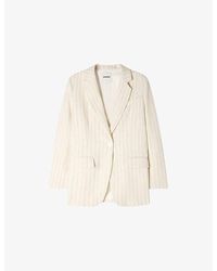 Sandro - Striped Single-Breasted Woven Blazer - Lyst