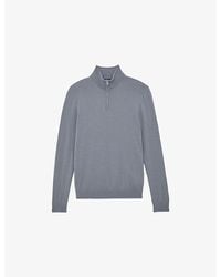 Reiss - Blackhall Half-Zip Merino Wool Jumper - Lyst