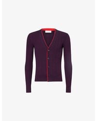 Dries Van Noten - Mocassin Rib-Knit Merino Wool Cardigan - Lyst