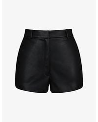 House Of Cb - Naya High-Rise Vegan-Leather Shorts - Lyst