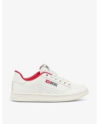 DIESEL - S-athene Logo-patch Low-top Leather Trainers - Lyst