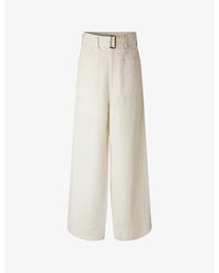 Soeur - Vagabond Wide-leg High-rise Cotton-blend Trousers - Lyst