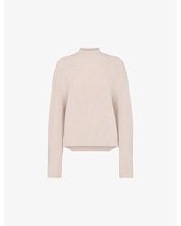 Whistles - High-Neck Knitted Wool-Blend Jumper - Lyst
