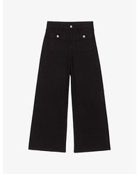 Maje - Straight-Leg High-Rise Stretch-Denim Jeans - Lyst