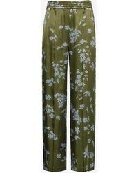 Victoria Beckham - Wide-leg Floral-print Woven Trousers - Lyst