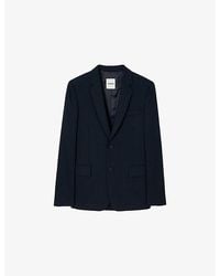 Sandro - Regular-Fit Single-Breasted Wool Blazer - Lyst