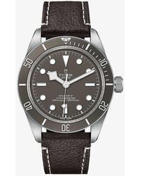 Tudor - Unisex M79010sg0001 Black Bay 58 Sterling-silver And Leather Automatic Watch - Lyst