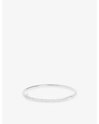 Astrid & Miyu - Pavé Knot 925 Sterling Bangle - Lyst