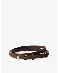 Prada - Brand-Engraved Suede Belt - Lyst