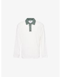 Palmes - Knitted Long-Sleeves Cotton-Blend Rugby Shirt - Lyst