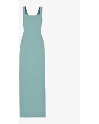 Whistles - Mila Square-neck Stretch-recycled-polyester Maxi Dress - Lyst