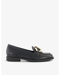 Dune - Chain-detail Leather Loafers - Lyst
