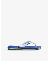 Havaianas - Brasil-Flag And Logo Rubber Flip Flops - Lyst